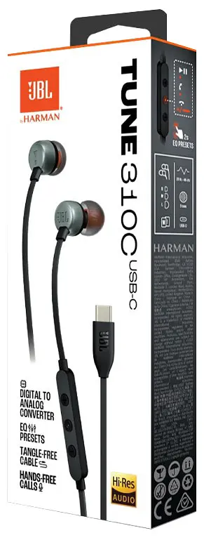 Гарнітура JBL TUNE 310C USB-C Чорний (JBLT310CBLK) (6995501) - фото 5