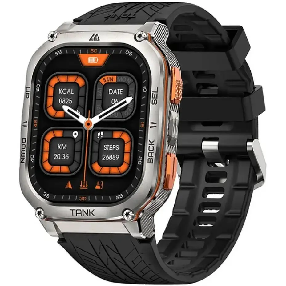 Смарт-годинник тактичний Kospet Tank M3 ULTRA Metal Silver (KTM0003UMS) - фото 3