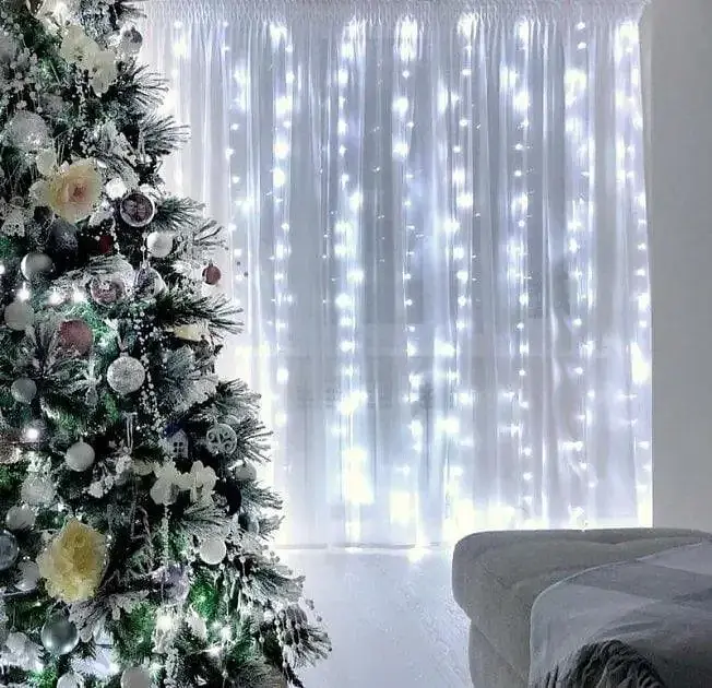 Гірлянда "Водоспад" 2х2 м Гірлянда колір ламп білий 240 LED гірлянда для декорації приміщень RD-081 - фото 2