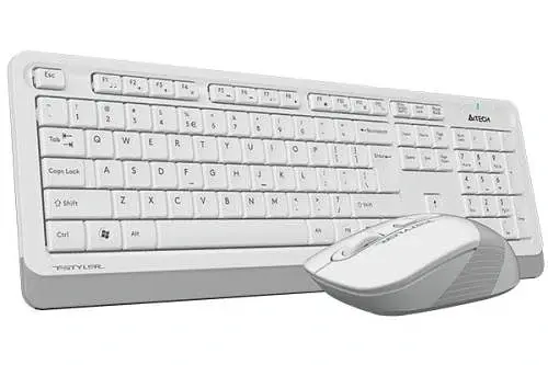 Комплект бездротовий Fstyler FG1010 White+Grey клавіатура+миша A4Tech teh0020664 - фото 3