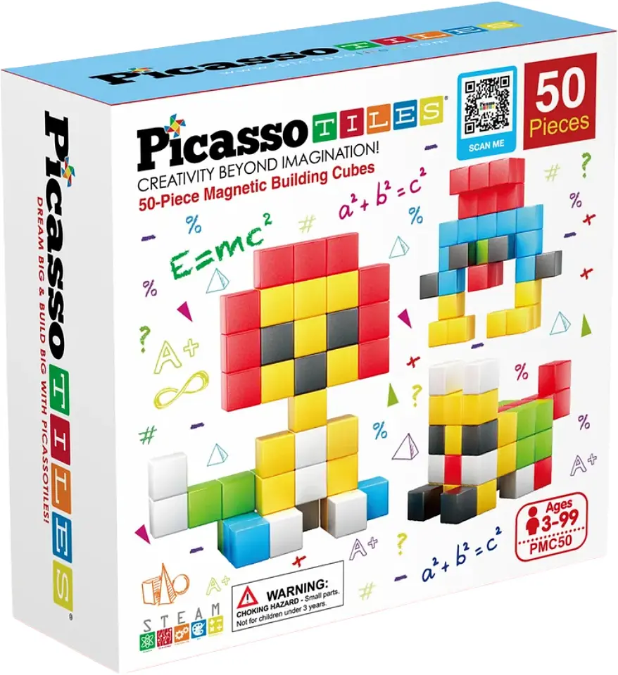 Конструктор магнітний BUILDING CUBES PMC50/23645 PICASSO TILES 50 деталей у коробці