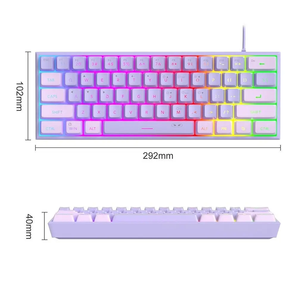 Клавіатура MageGee TS91 RGB (6971969727564-UA) Violet (G-000004393) - фото 4