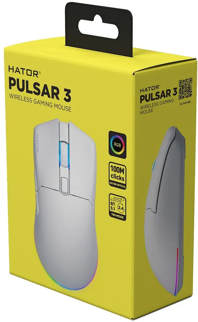 Миша бездротова Hator Pulsar 3 Wireless Білий (HTM631) - фото 6