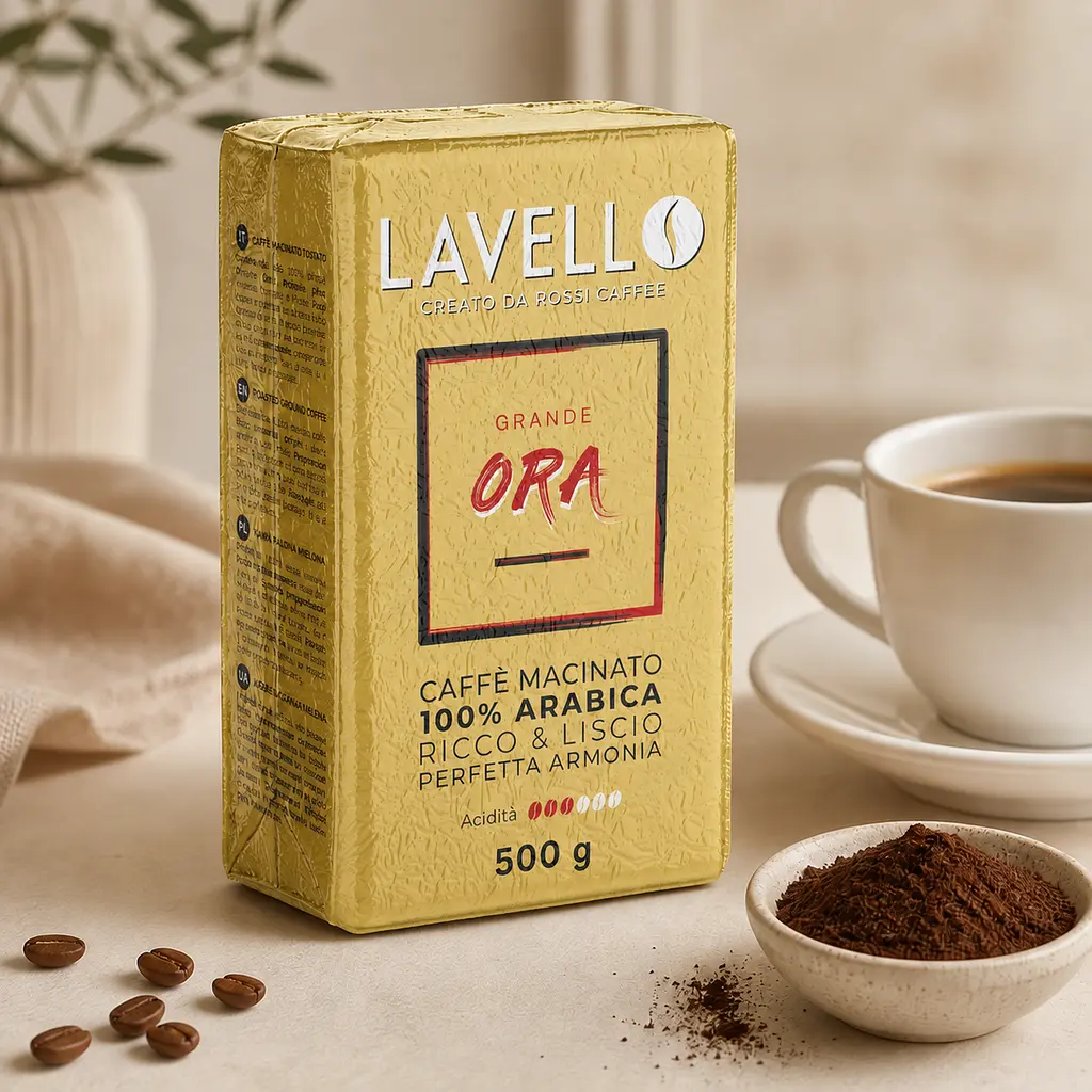 Кава мелена Lavello Grande ORA 100% арабіка 500 г для турки, френч-преса, гейзерної кавоварки та чашки - фото 3