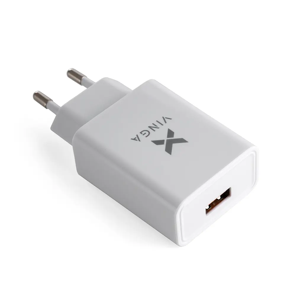 Зарядний пристрій Vinga QC 3.0, настінний, швидке заряджання, 1xUSB, макс. 18 Вт (VWCQAW) - фото 2