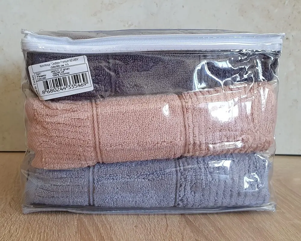 Набір турецьких махрових рушників Cestepe MicroCotton Premium 3 штуки 50x90 Nevara щільність 600 г/м2 - фото 5