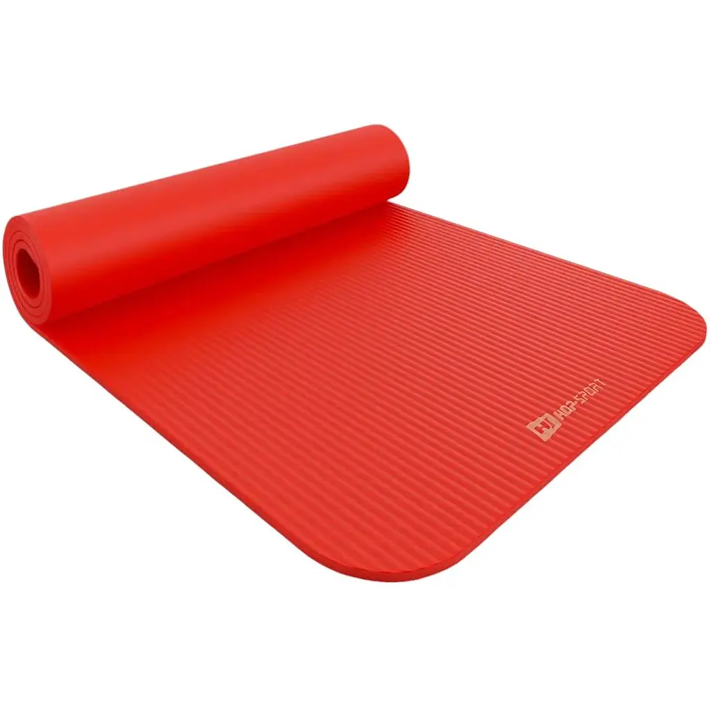 Коврик для йоги Hop-Sport HS-NB010GM NBR 1 см ярко-красный - фото 3