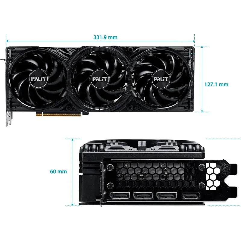 Видеокарта Palit GeForce RTX 5080 GamingPro OC 16GB (NE75080S19T2-GB2031A) EU [127259] - фото 11