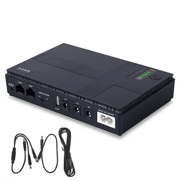 Джерело безперебійного живлення для роутерів/комутаторів DC1018P DC UPS 10400 mAh Black (2020000426844) - фото 2