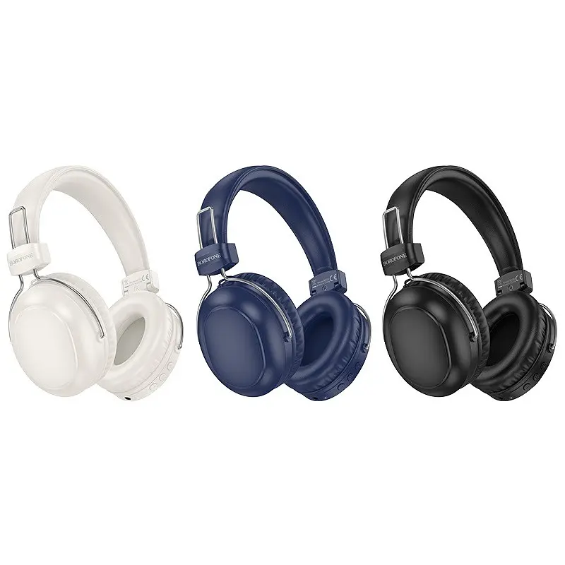Навушники Borofone бездротові накладні BO33 Melody BT headphones чорні - фото 3
