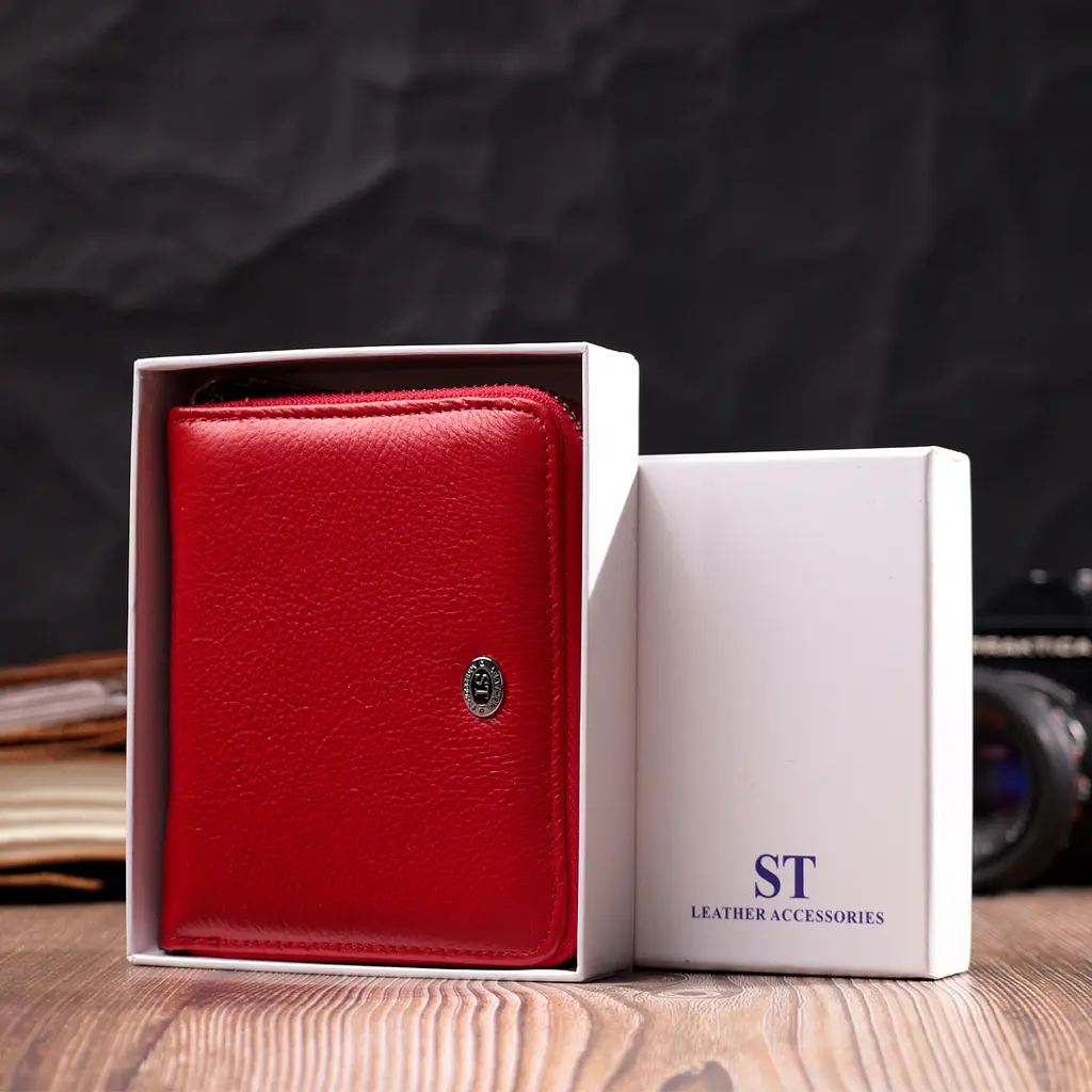 Жіночий шкіряний гаманець ST Leather 12.5х10.2х2 см acs0028395 - фото 8