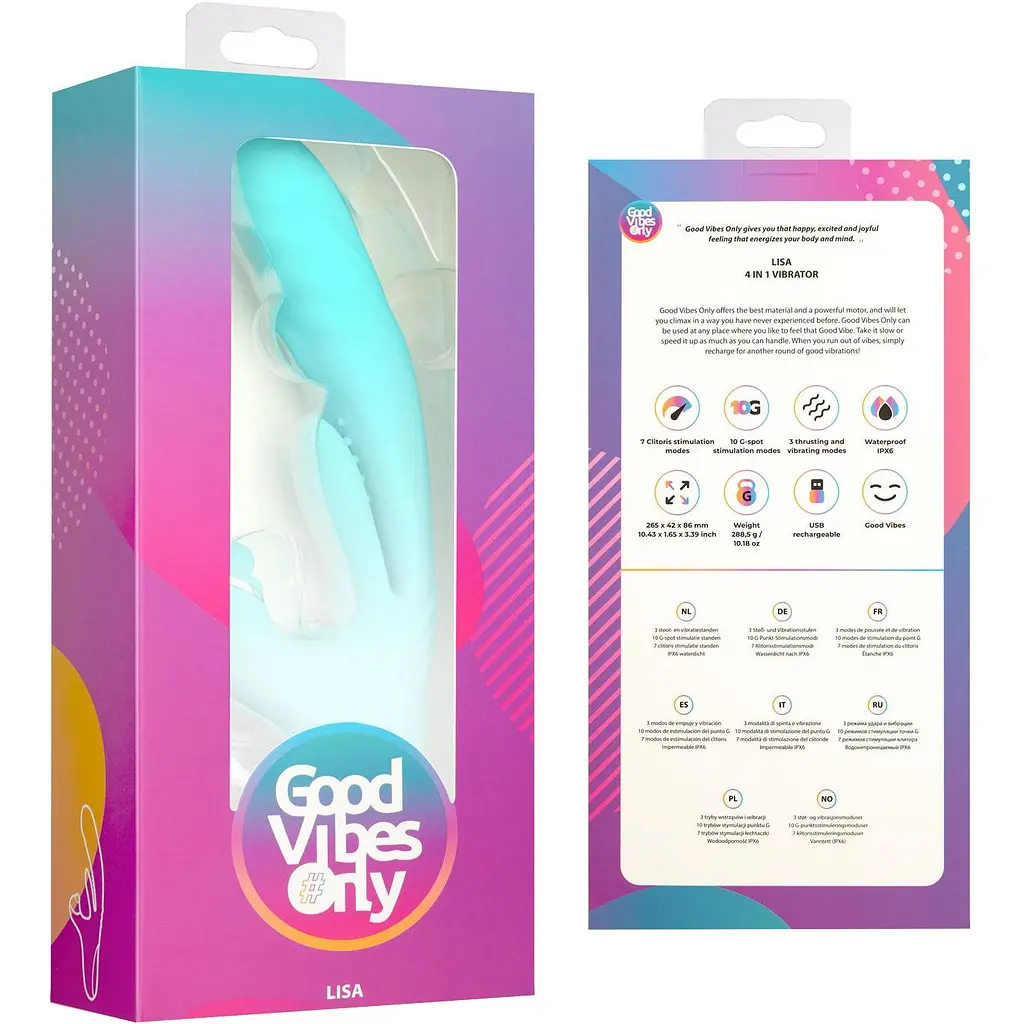 Вібратор Good Vibes Only Lisa Thrusting Rabbit Vibrator with G-Spot Stimulator (SX3066) [152363] - фото 9