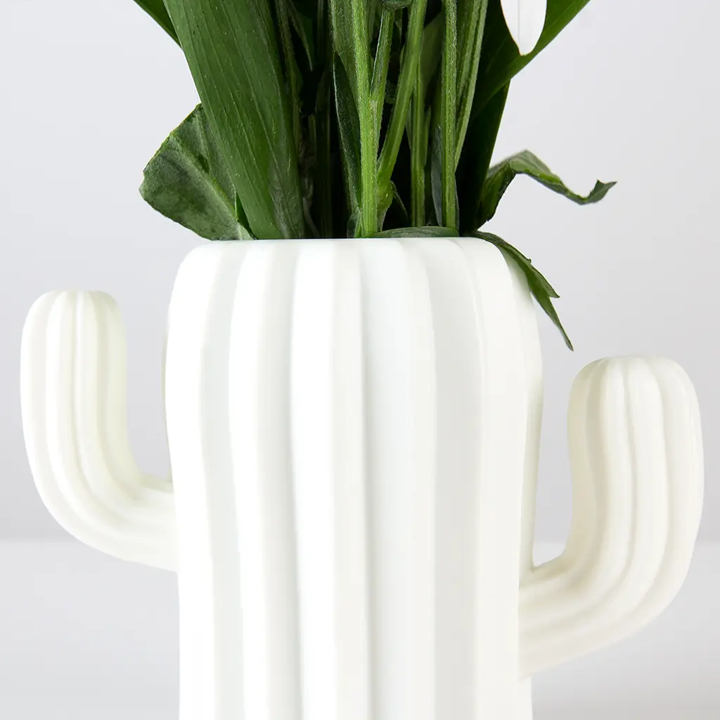 Ваза декоративна МВМ My Home, 11 см, біла (DH-FLOWERS-02 WHITE) - фото 4