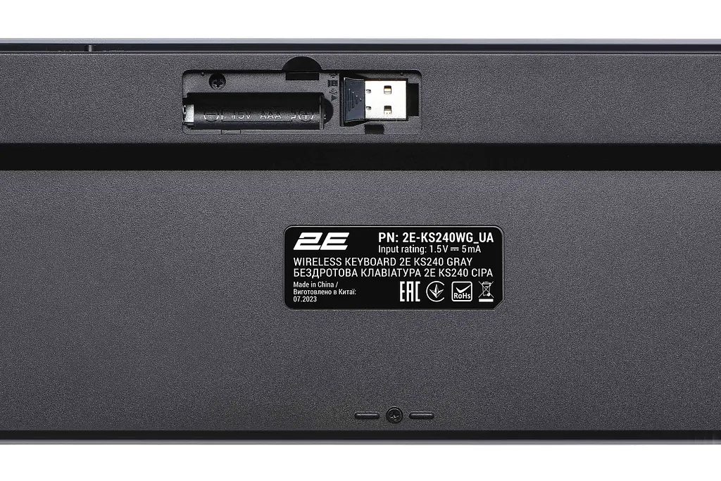 Комплект бездротова клавіатура та миша 2E MK-440 Grey-Black WL/BT, EN/UK - фото 2