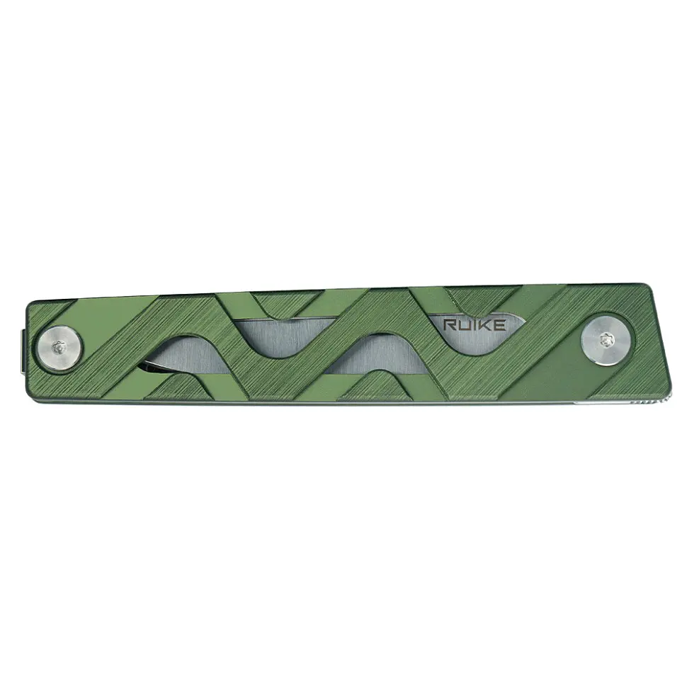 Ніж складаний туристичний Ruike P878-AG, (8.7 см) 14C28N / 6063Aluminum зелений - фото 7