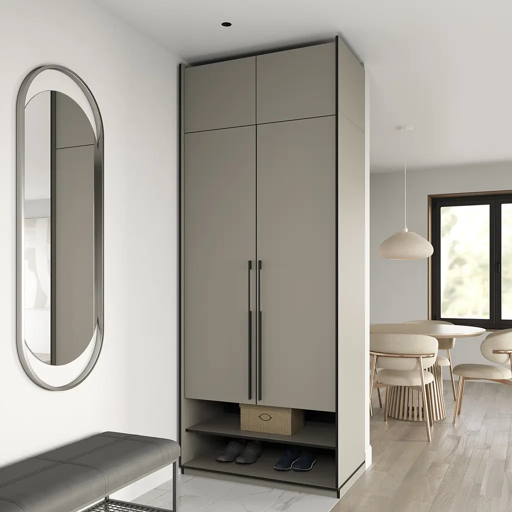 Шафа для одягу Flamecame зі штангою на 2 двері у передпокій FR-04 Кашемір - фото 3