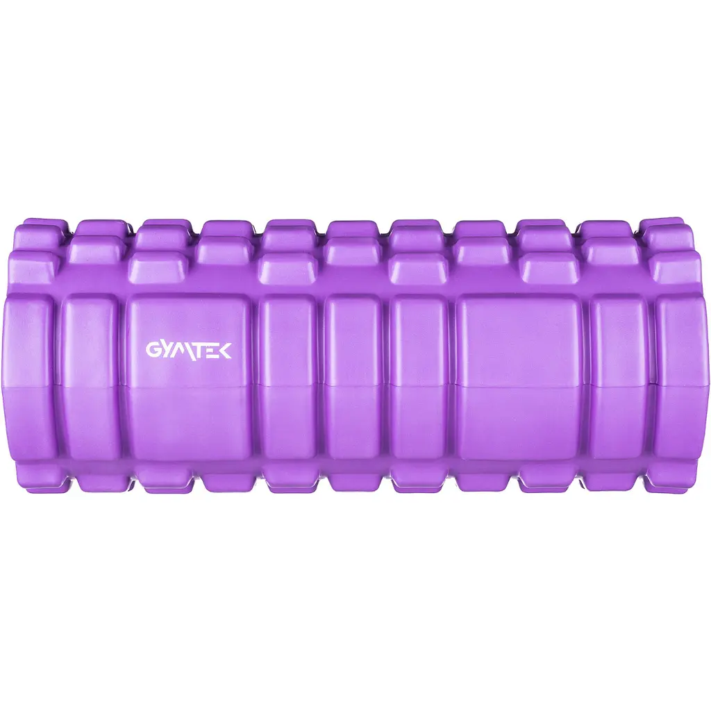 Масажний ролик Gymtek для йоги та фітнесу EVA 33*14см фіолетовий - фото 2