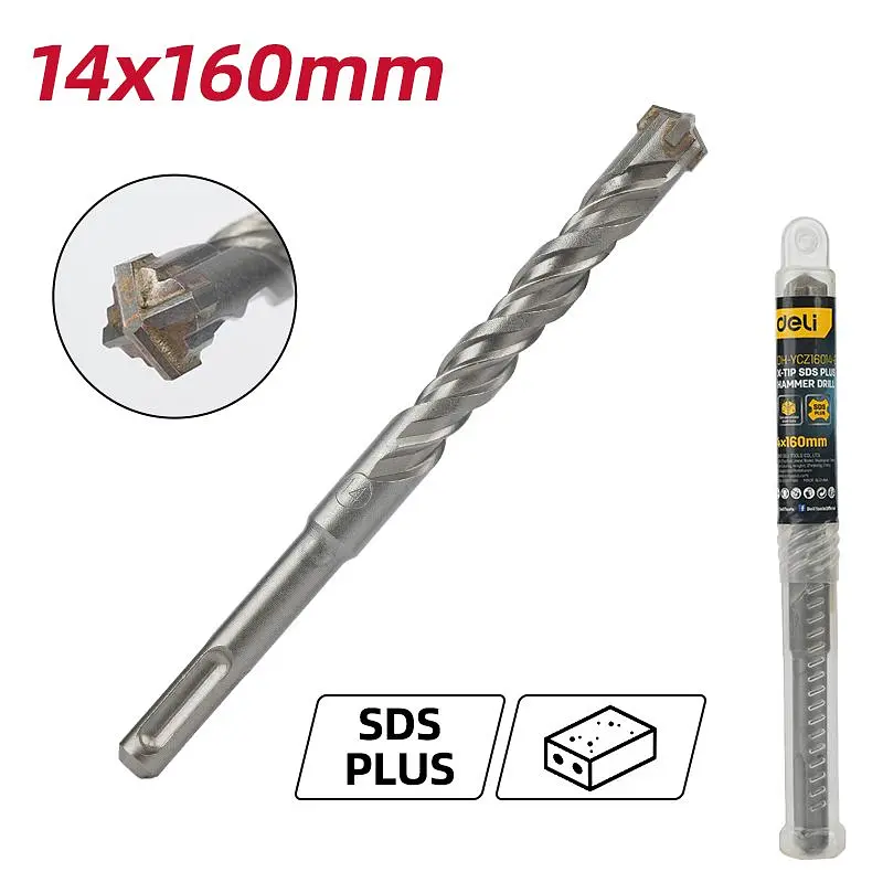Бур X-Tip Sds Plus 14 x 160 мм Deli EDH-YCZ16014-E1 - фото 3