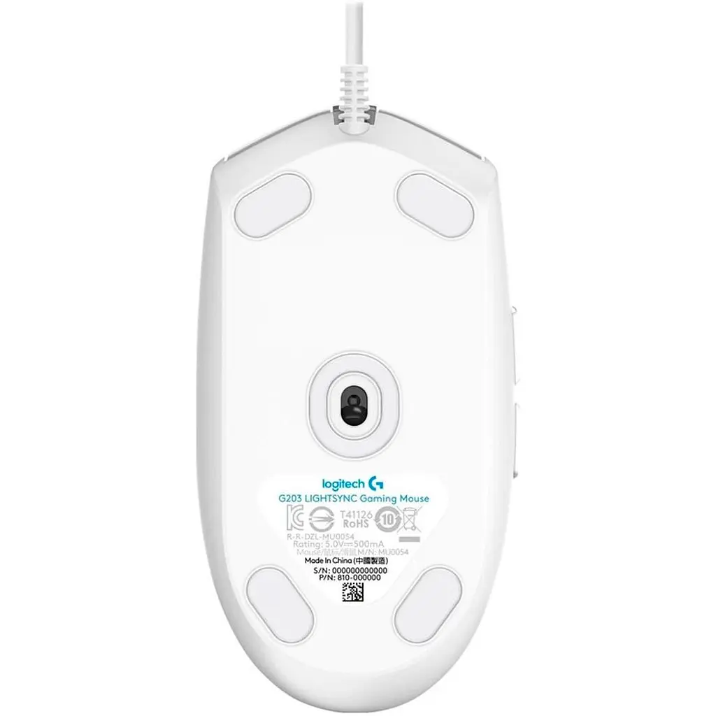 Миша Logitech G203 Lightsync White (910-005797) [134319] - фото 5