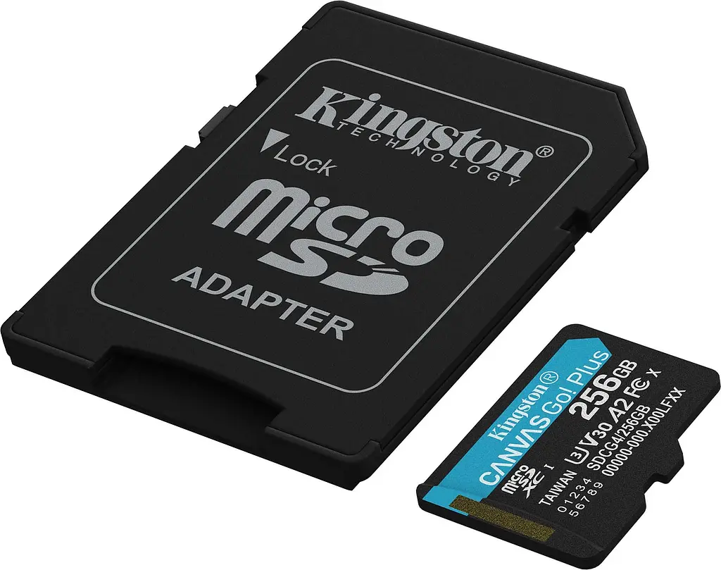 Карта пам'яті Kingston MicroSDXC 256GB Canvas Go! Plus class10 UHS-I U3 V30 Adapter SD (SDCG4/256GB) - фото 2
