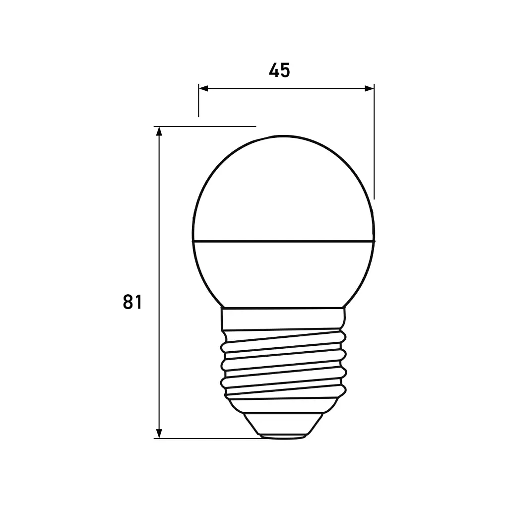 Лампочка Eurolamp LED ECO серия "P" G45 7W 630Lm E27 3000K (LED-G45-07273(P)) - фото 3