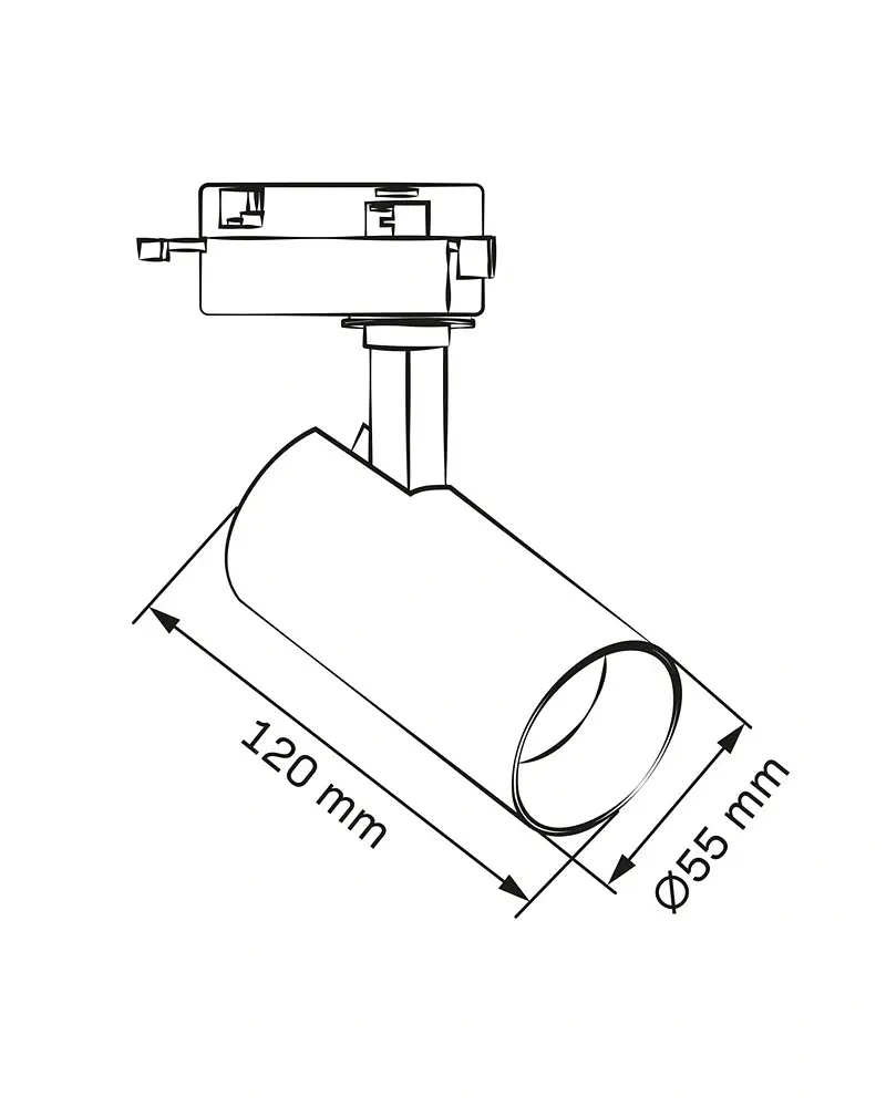 Трековий світильник Goldlux 329042 Shark LED 1x10W 4000K 850Lm IP20 чорний - фото 3