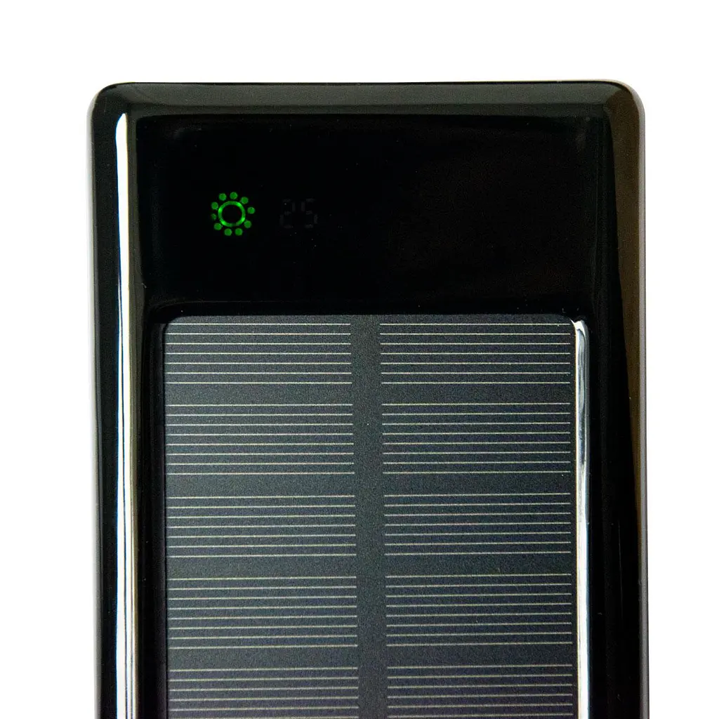 Повербанк на солнечной батарее Solar Power Bank UKC 20000mAh Черный, павер банк MicroUSB/Lightning/Type-C - фото 6