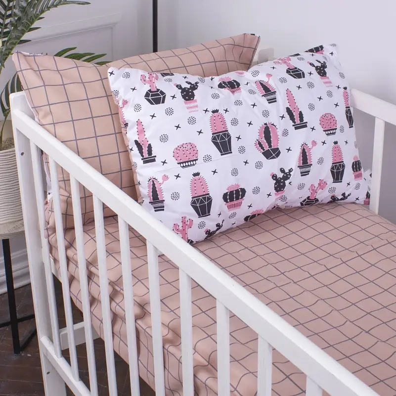 Комплект постельного белья MirSon Бязь 18-0004 Pink Cactus 110х140 пудровый (2200010261059) - фото 2