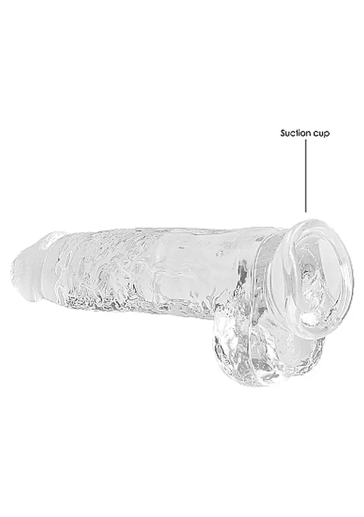 Фаллоимитатор Realrock Crystal Clear 9" 22 см прозрачный - фото 4
