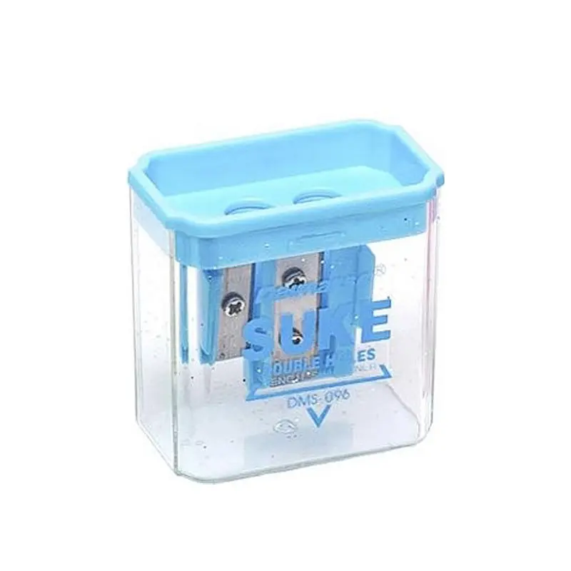 Подвійна точилка для олівців із контейнером Bambi DMS-096(Blue)