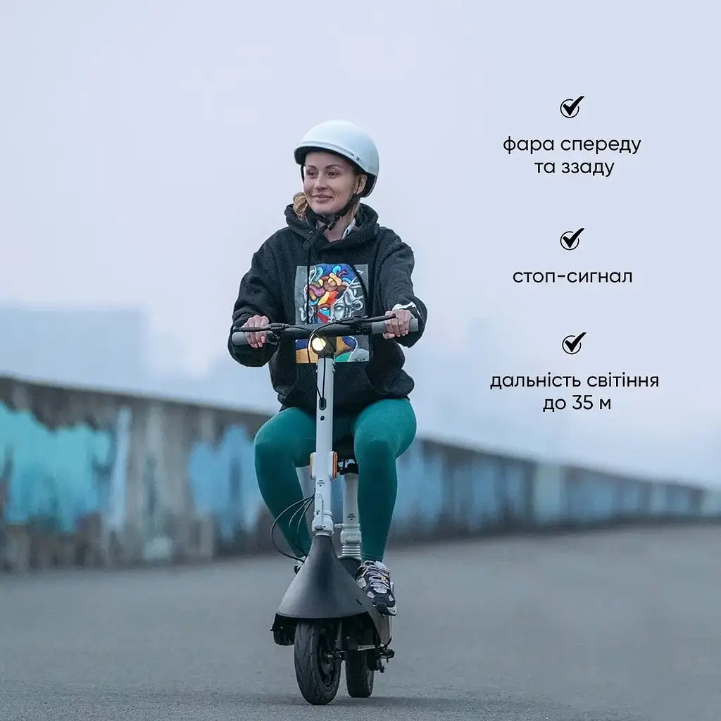 Електросамокат OKAI Ceetle PRO EA10C міський із сидінням складаний 900W батарея 10.4Ah пробіг до 55 км NFC App до 100 кг Black - фото 10