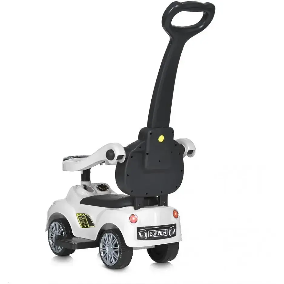Дитяча каталка-толокар Bambi Racer M 5728L-1 з батьківською ручкою білий - фото 4