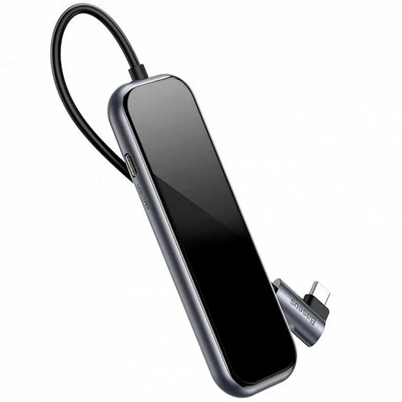 Мультипортовий адаптер USB Хаб Baseus Multi-Functional Type-C Male 4 USB3.0 CAHUB-EZ0G Grey - фото 3