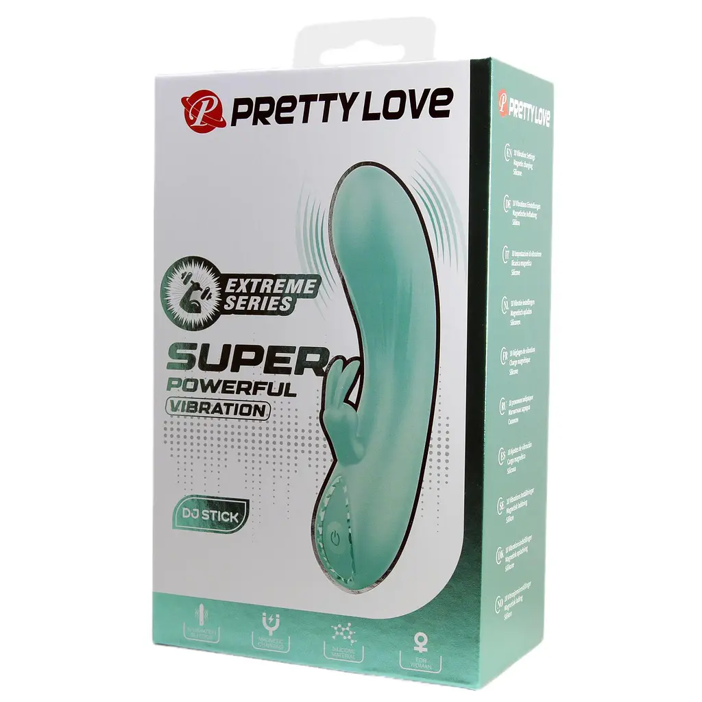 Вібратор-кролик Pretty Love DJ Stick 12.7 см зелений - фото 2
