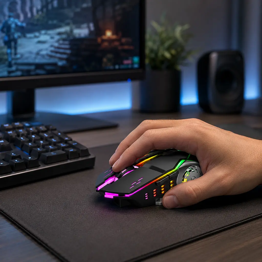 Мишка GAMING T2 wireless / Бездротова ігрова миша RGB Bluetooth / Мишка з безшумними кнопками - фото 2