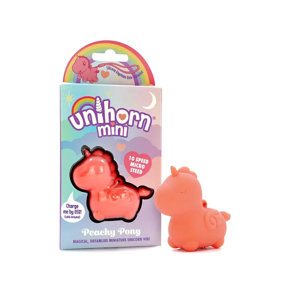 Вібратор-мінієдиноріжка Unihorn Mini - Peachy Pony, брелок з вібрацією, 10 режимів - фото 5