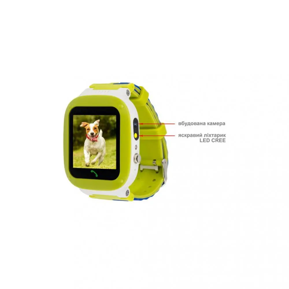 Детские умные часы Amigo GO004 Splashproof Camera+LED Green - фото 4