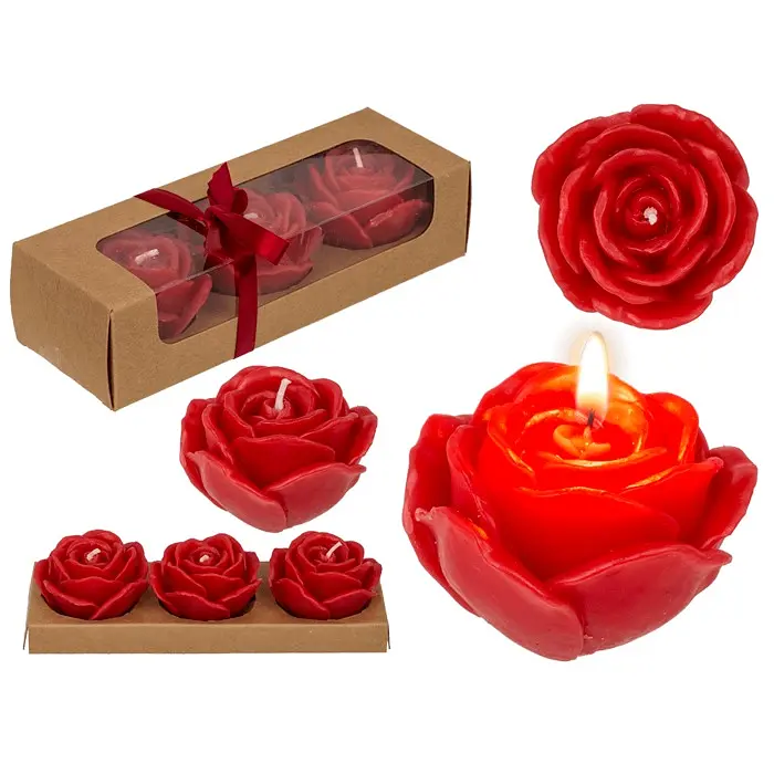 Набір свічок троянда Red colored candle GRAJMY RAZEM 74-3308 102784 - фото 5