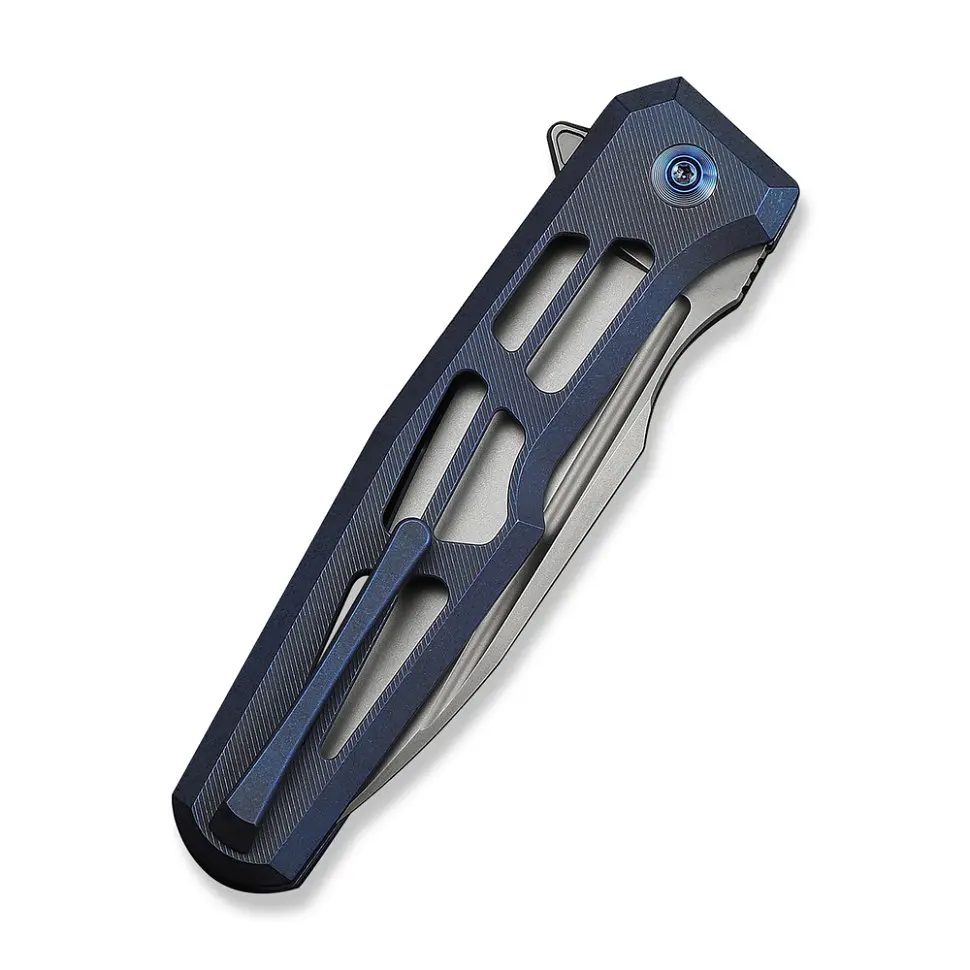 Ніж складаний туристичний Weknife Dressytak (8.6 см) Bohler M390 / Titanium синій - фото 5