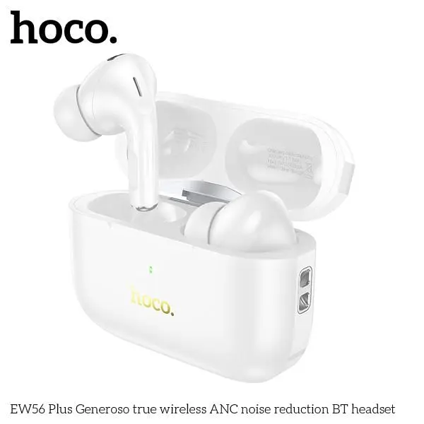 Навушники Hoco EW56 Plus TWS з шумозаглушенням | BT5.3, 30/300mAh, ANC, 4h | white - фото 3