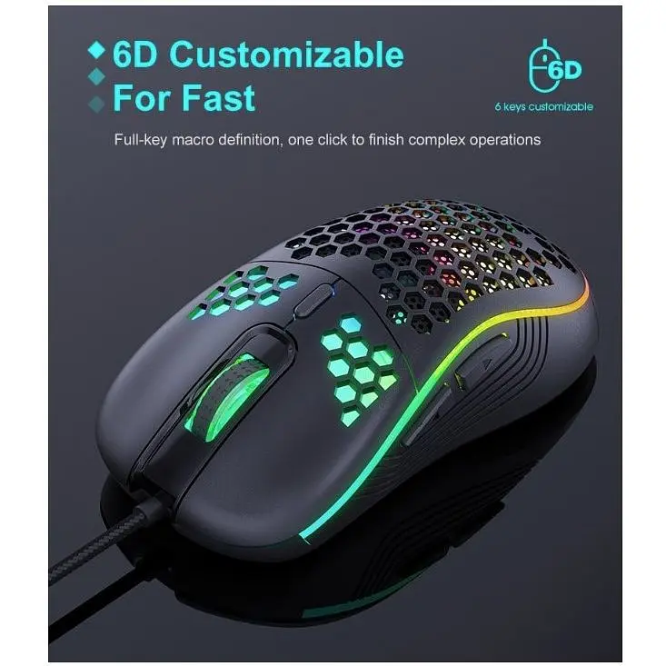 Игровая мышь iMICE T98 6 кнопок, 1200/2400/4800/7200 DPI - фото 4