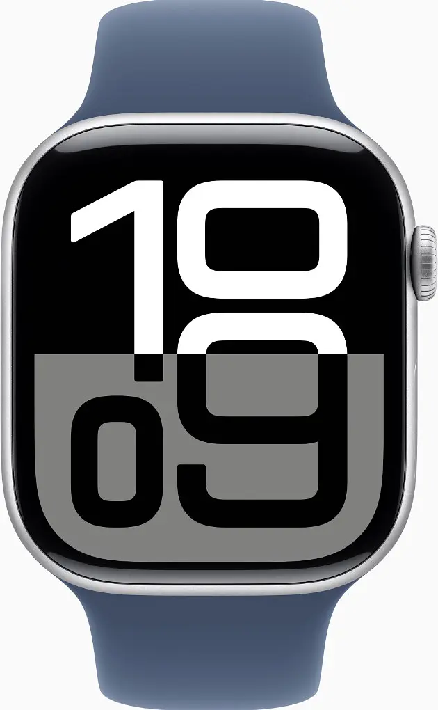 Смарт-годинник Apple Watch Series 10 GPS 46mm Silver Alu. Case w. Denim Sport Band - S/M (MWWL3) - фото 2