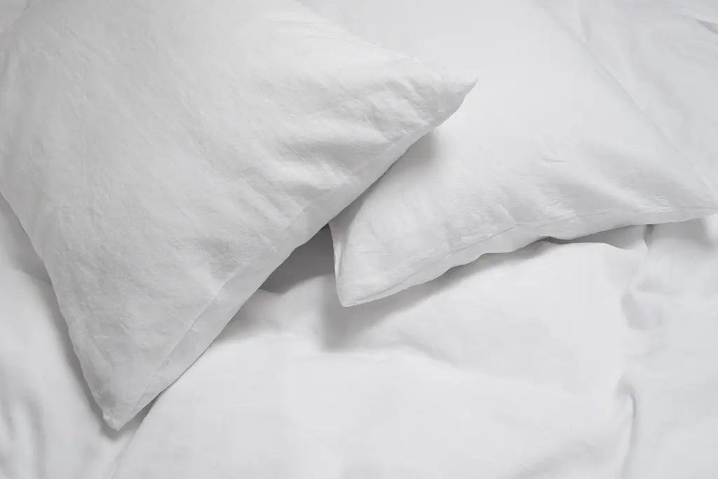 Постельное белье со льна Lotus Home - Karlin white белый евро - фото 3