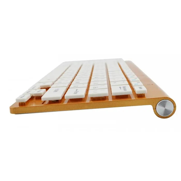 Бездротова російська клавіатура mini та миша keyboard 908 + приймач Золота - фото 7