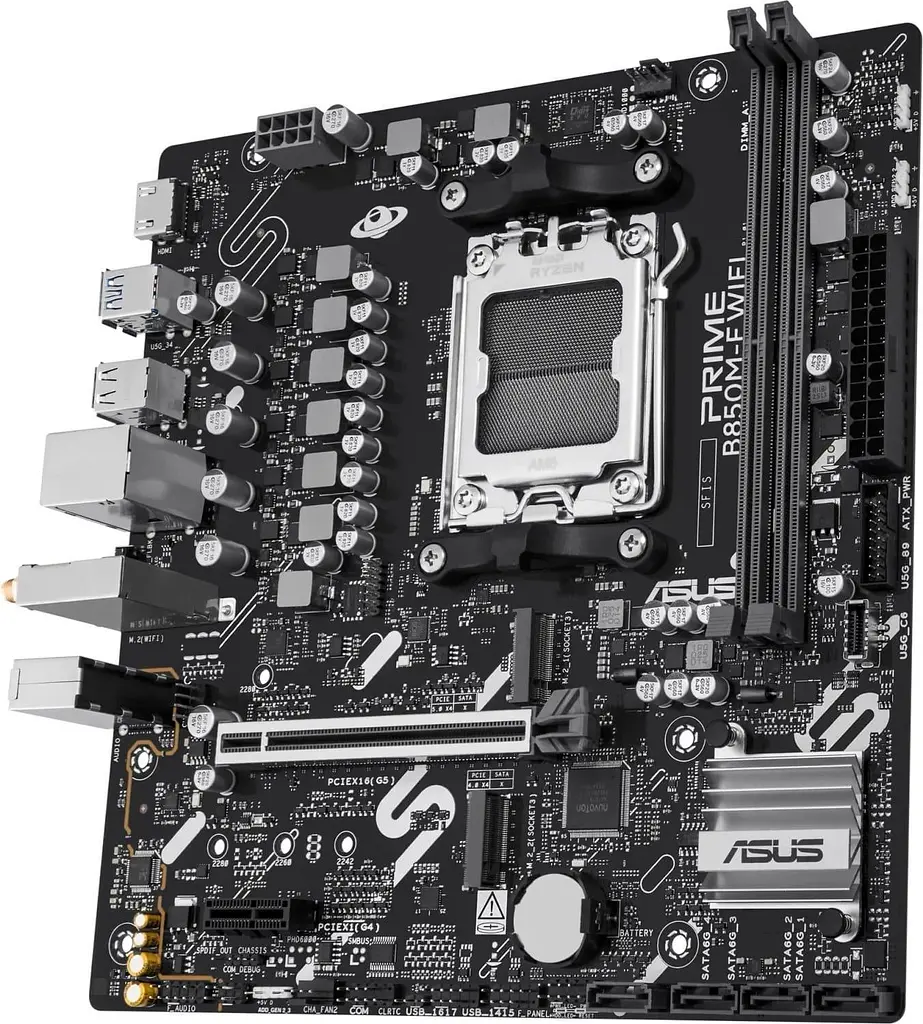 Материнська плата ASUS PRIME B850M-F WIFI (PRIME B850M-F WIFI) (Socket AM5, AMD B850, Micro-ATX) - фото 3