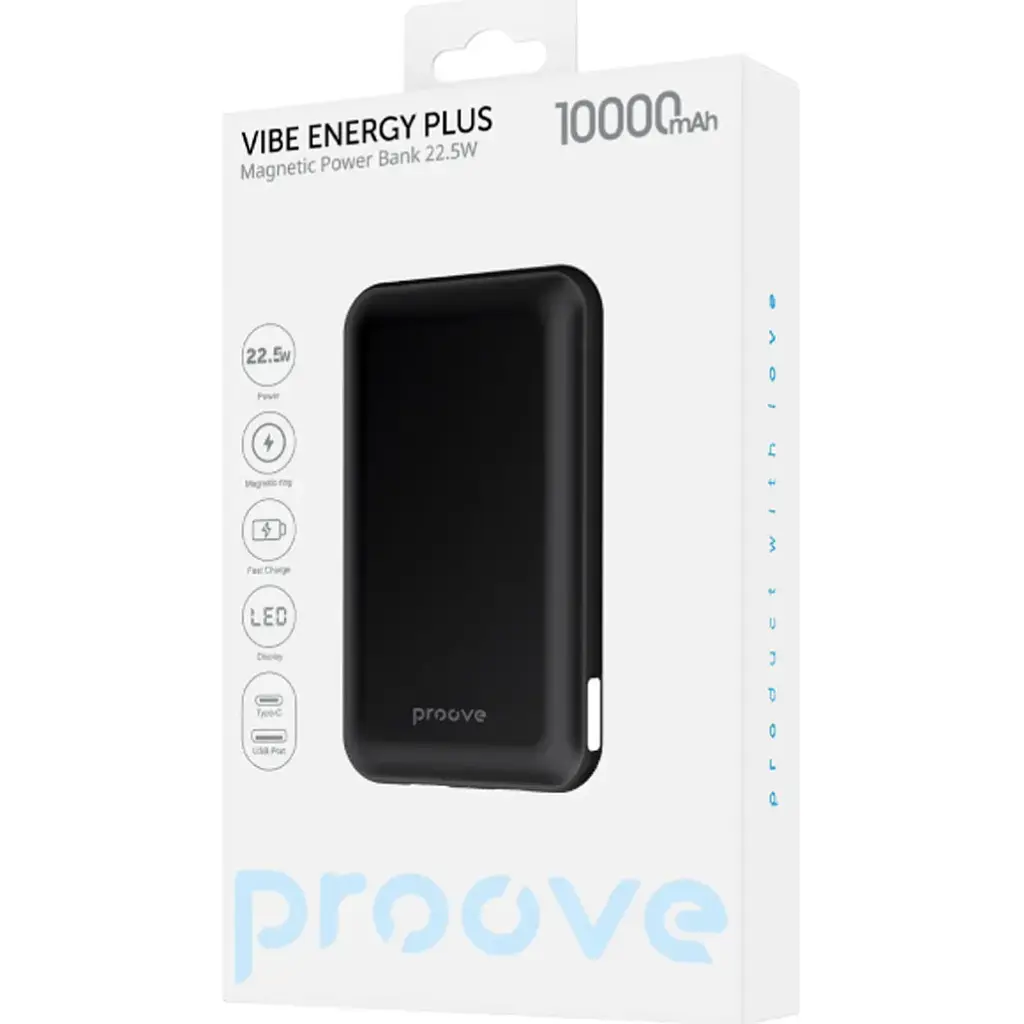 Внешний аккумулятор Proove Vibe Energy Plus 10000mAh 22.5W Black (PBVE15012203) [131441] - фото 3