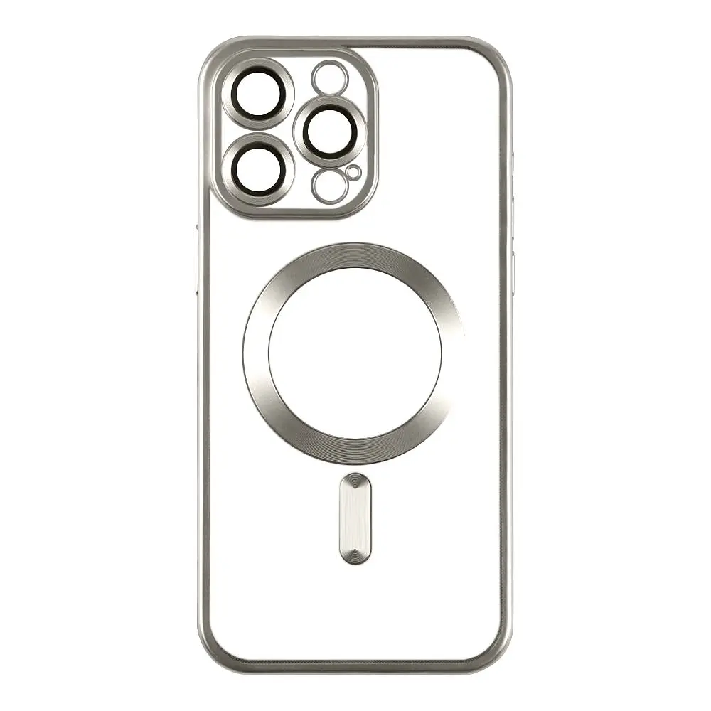 Чохол TPU Metallic Chrome Full Camera Magsafe Apple iPhone 15 Pro Titan