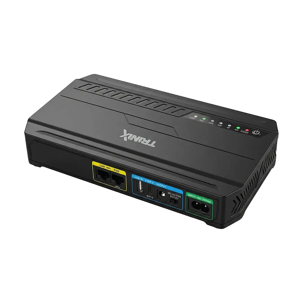 Джерело безперебійного живлення DC UPS Trinix TRX-MUPS-1848 Type-C (24000mAh LiFePo4) 5V/9V/12V/48V/PoE, LiFePo4 4*6Ah, для роутера і медіаконвертера (42-00173) - фото 2