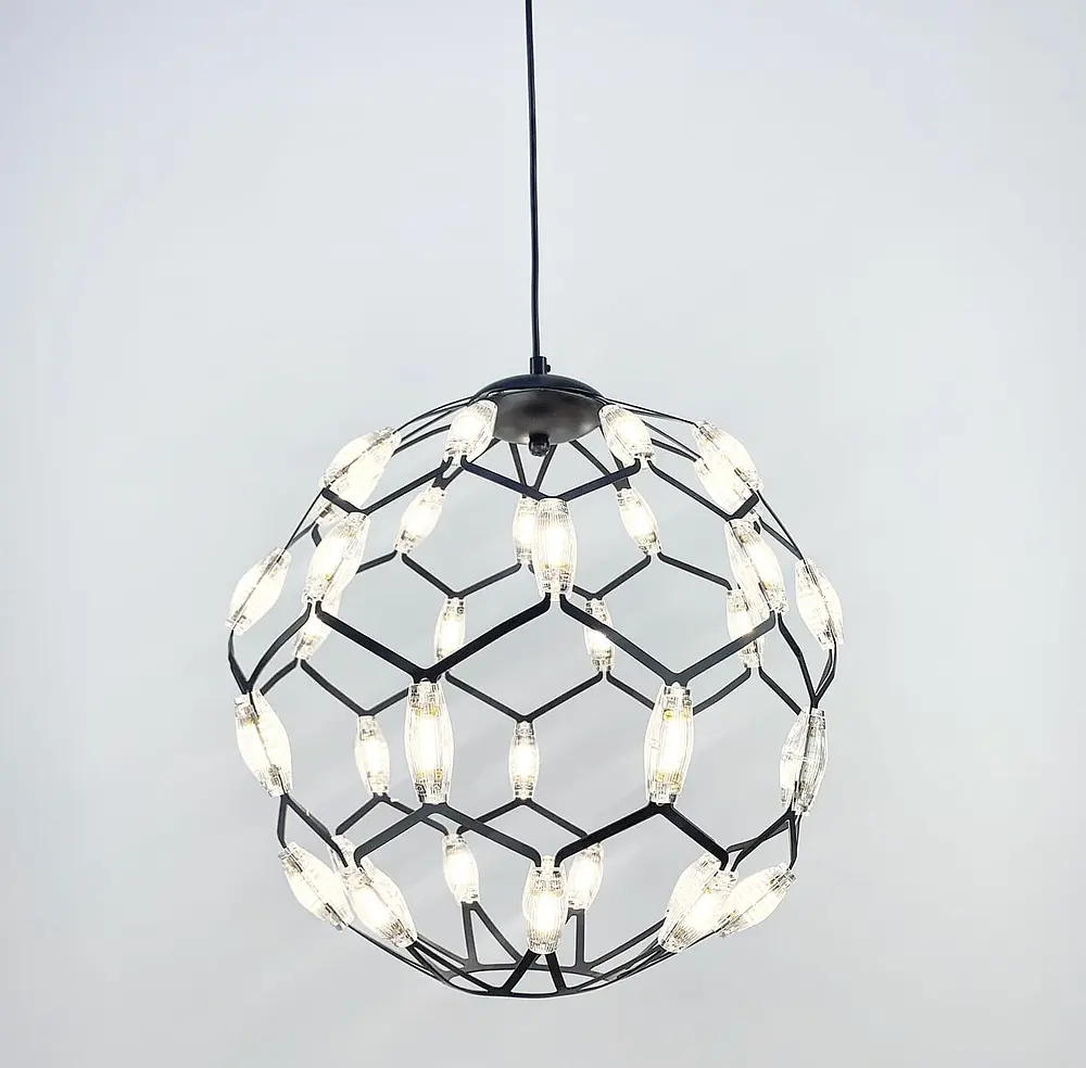 Світильник у формі купола чорного кольору | Арт. D 1289 BK | Line F - фото 8