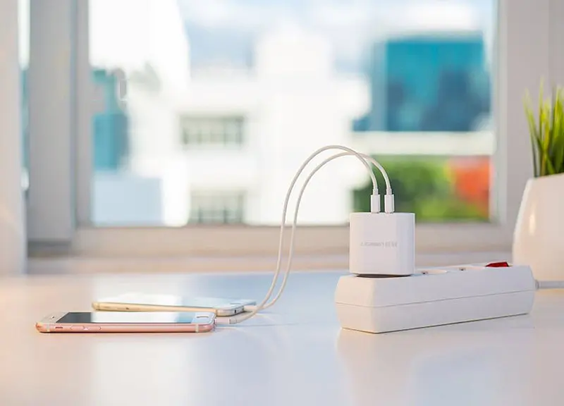 Мережевий зарядний пристрій Ugreen CD104 Dual USB Wall Charger 3.4A White (20384) [99250] - фото 3